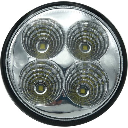 TIGER LIGHTS 12V Round Flush Mount LED Light 20 Watts, Flood Offroad Light; TL8100